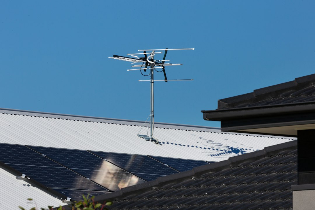 Rooftop solar panels on a home