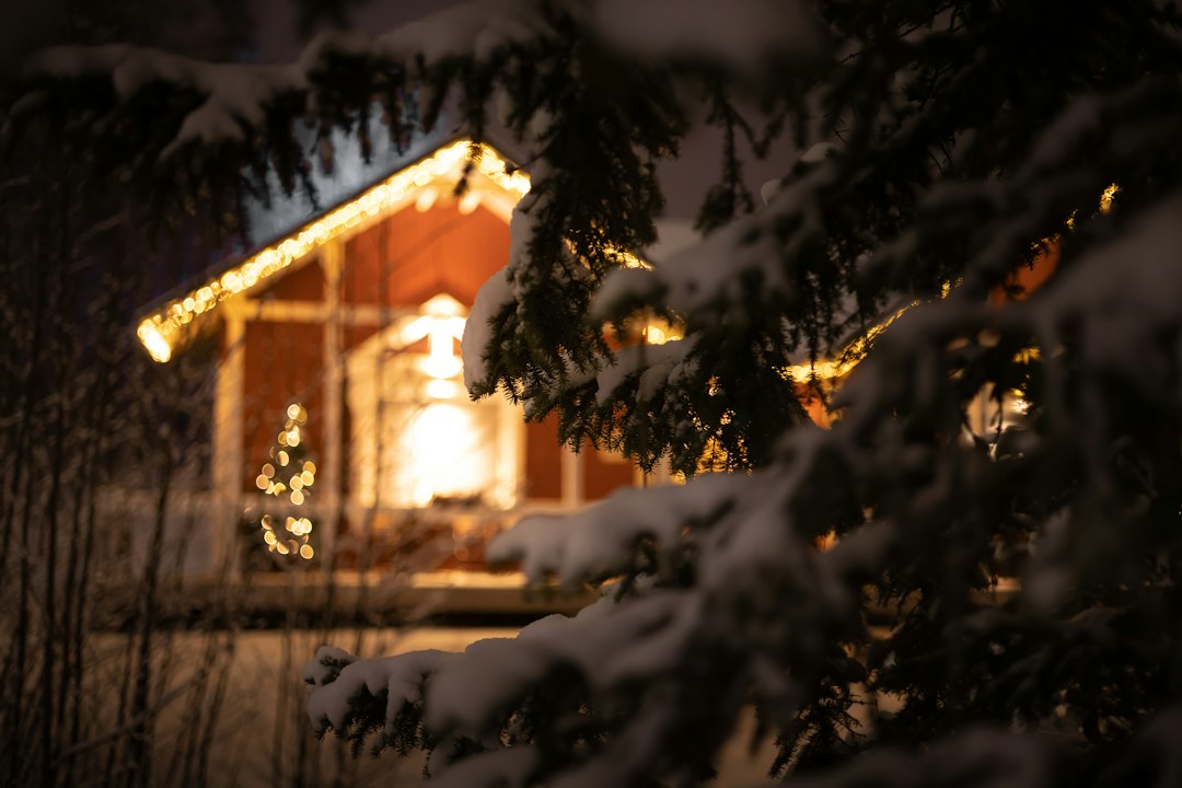 House covered in snow during winter